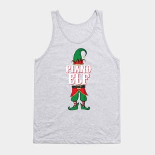 Piano Elf - Christmas Gift Idea for Piano Players design Tank Top